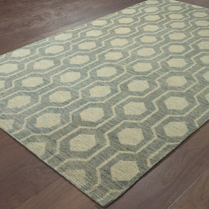 Oriental Weavers Maddox 56506 Casual/Transitional Geometric Wool Indoor Area Rug Blue/ Beige 10' x 13' M56506305396ST