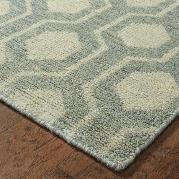 Oriental Weavers Maddox 56506 Casual/Transitional Geometric Wool Indoor Area Rug Blue/ Beige 2'6" x 10' M56506076305ST