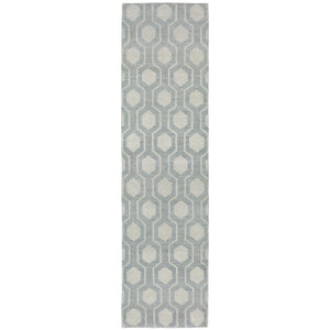 Oriental Weavers Maddox 56506 Casual/Transitional Geometric Wool Indoor Area Rug Blue/ Beige 2'6" x 10' M56506076305ST
