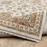 Oriental Weavers Maharaja 5091Q Traditional/Vintage Oriental Polyester Indoor Area Rug Rust/ Ivory 9'10" x 12'10" M5091Q300394ST