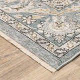 Oriental Weavers Maharaja 070E1 Traditional/Vintage Oriental Polyester Indoor Area Rug Blue/ Ivory 9'10" x 12'10" M070E1300394ST