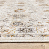 Oriental Weavers Maharaja 071W1 Traditional/Vintage Oriental Polyester Indoor Area Rug Ivory/ Gold 9'10" x 12'10" M071W1300394ST