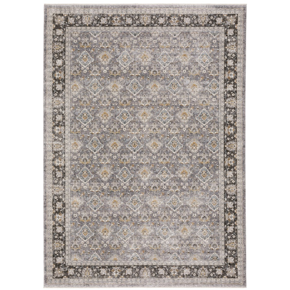 Oriental Weavers Maharaja 091E1 Traditional/Vintage Oriental Polyester Indoor Area Rug Grey/ Blue 7'10" x 10'10" M091E1240340ST