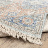 Oriental Weavers Malabar 45301 Traditional/Bohemian Oriental Polyester, Rayon Indoor Area Rug Blue/ Red 8' x 10' M45301243304ST