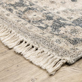 Oriental Weavers Malabar 45302 Traditional/Bohemian Oriental Polyester, Rayon Indoor Area Rug Beige/ Grey 10' x 13' M45302304396ST