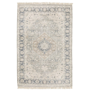 Oriental Weavers Malabar 45302 Traditional/Bohemian Oriental Polyester, Rayon Indoor Area Rug Beige/ Grey 10' x 13' M45302304396ST