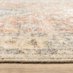 Oriental Weavers Malabar 45305 Traditional/Bohemian Oriental Polyester, Rayon Indoor Area Rug Orange/ Blue 10' x 13' M45305304396ST