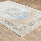Oriental Weavers Malabar 45306 Traditional/Bohemian Oriental Polyester, Rayon Indoor Area Rug Blue/ Beige 5' x 8' M45306152243ST