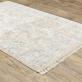 Oriental Weavers Malabar 45308 Traditional/Bohemian Oriental Polyester, Rayon Indoor Area Rug Beige/ Grey 8' x 10' M45308243304ST