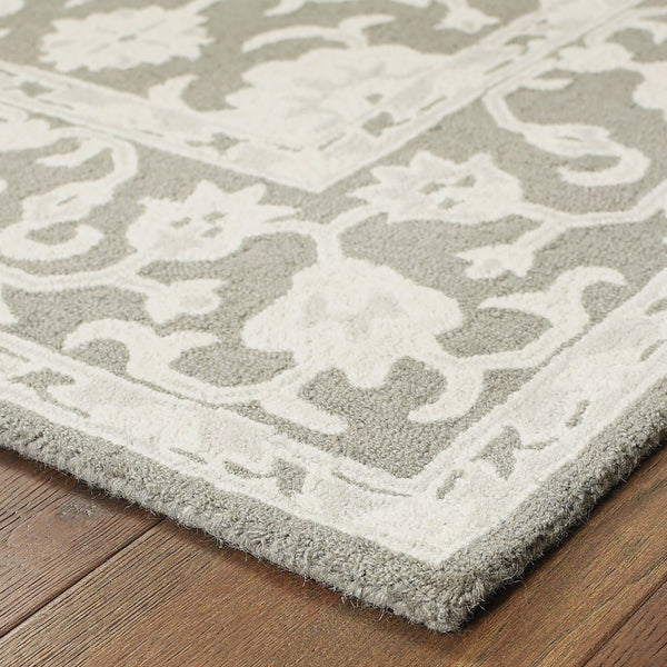 Oriental Weavers Manor 81204 Traditional/Casual Oriental Wool Indoor Area Rug Grey/ Stone 10' x 13' M81204305396ST