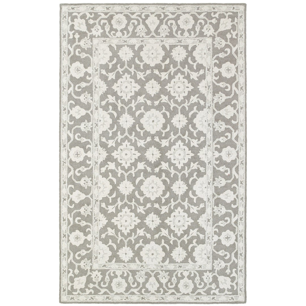 Oriental Weavers Manor 81204 Traditional/Casual Oriental Wool Indoor Area Rug Grey/ Stone 10' x 13' M81204305396ST