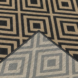 Oriental Weavers Marina 2335K Casual/Contemporary Geometric Polypropylene Indoor/Outdoor Area Rug Black/ Tan 8'6" x 13' M2335K259396ST