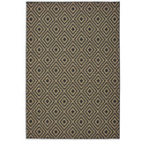 Oriental Weavers Marina 2335K Casual/Contemporary Geometric Polypropylene Indoor/Outdoor Area Rug Black/ Tan 8'6" x 13' M2335K259396ST