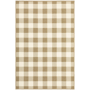 Oriental Weavers Marina 2598I Farmhouse/Casual Geometric Polypropylene Indoor/Outdoor Area Rug Tan/ Ivory 8'6" x 13' M2598I259396ST