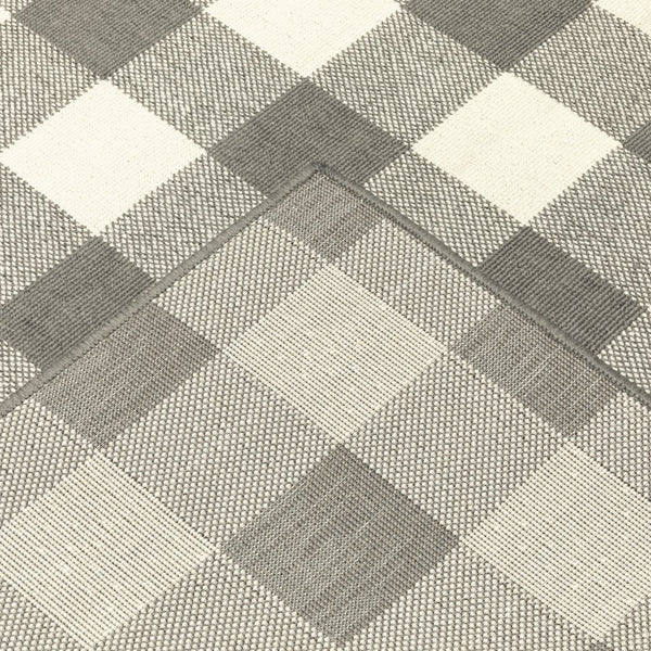 Oriental Weavers Marina 2598W Farmhouse/Casual Geometric Polypropylene Indoor/Outdoor Area Rug Grey/ Ivory 8'6" x 13' M2598W259396ST