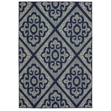 Oriental Weavers Marina 3804B Moroccan/Global Moroccan Polypropylene Indoor/Outdoor Area Rug Navy/ Ivory 8'6" x 13' M3804B259396ST