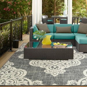 Oriental Weavers Marina 5929E Bohemian/Global Oriental Polypropylene Indoor/Outdoor Area Rug Grey/ Ivory 8'6" x 13' M5929E259396ST