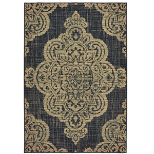 Oriental Weavers Marina 5929K Bohemian/Global Oriental Polypropylene Indoor/Outdoor Area Rug Black/ Tan 8'6" x 13' M5929K259396ST