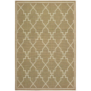 Oriental Weavers Marina 7765Y Moroccan/Global Geometric Polypropylene Indoor/Outdoor Area Rug Tan/ Ivory 8'6" x 13' M7765Y259396ST