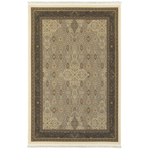 Oriental Weavers Masterpiece 1335I Traditional/Vintage Oriental Polypropylene Indoor Area Rug Ivory/ Dark Blue 6'7" x 9'6" M1335I200290ST