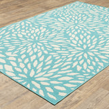 Oriental Weavers Meridian 1506L Contemporary/Transitional Floral Polypropylene Indoor/Outdoor Area Rug Blue/ Ivory 8'6" x 13' M1506L259396ST
