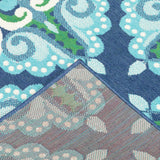 Oriental Weavers Meridian 2206B Moroccan/Casual Medallion Polypropylene Indoor/Outdoor Area Rug Blue/ Green 8'6" x 13' M2206B259396ST