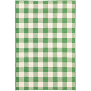 Oriental Weavers Meridian 2598G Farmhouse/Casual Geometric Polypropylene Indoor/Outdoor Area Rug Green/ Ivory 8'6" x 13' M2598G259396ST