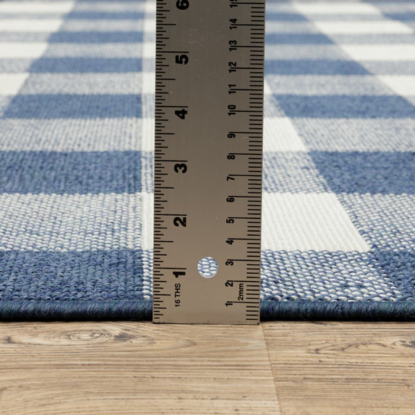 Oriental Weavers Meridian 2598V Casual/Farmhouse Geometric Polypropylene Indoor/Outdoor Area Rug Blue/ Ivory 8'6" x 13' M2598V259396ST