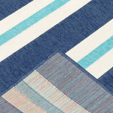Oriental Weavers Meridian 5701B Nautical & Coastal/Classic Striped Polypropylene Indoor/Outdoor Area Rug Blue/ Ivory 8'6" x 13' M5701B259396ST