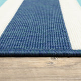 Oriental Weavers Meridian 5701B Nautical & Coastal/Classic Striped Polypropylene Indoor/Outdoor Area Rug Blue/ Ivory 8'6" x 13' M5701B259396ST