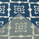 Oriental Weavers Meridian 5703B Moroccan/Casual Trellis Polypropylene Indoor/Outdoor Area Rug Navy/ Ivory 8'6" x 13' M5703B259396ST