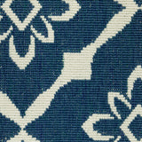 Oriental Weavers Meridian 5703B Moroccan/Casual Trellis Polypropylene Indoor/Outdoor Area Rug Navy/ Ivory 8'6" x 13' M5703B259396ST