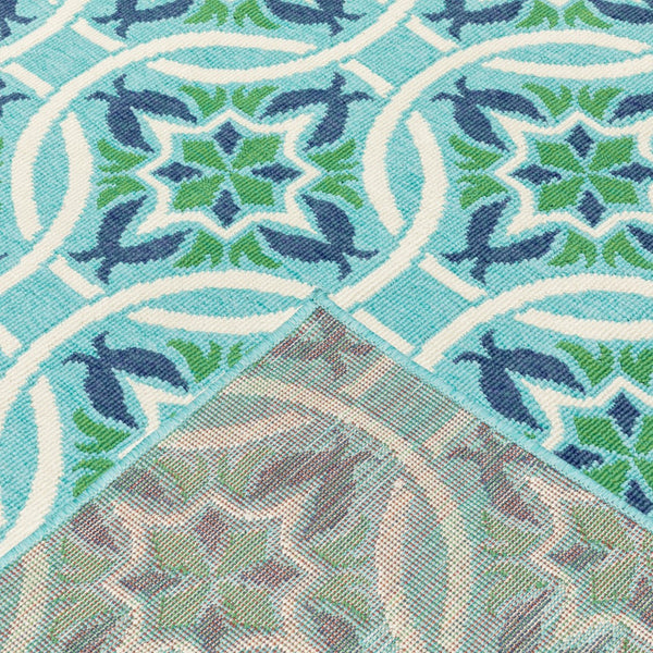 Oriental Weavers Meridian 5868L Moroccan/Casual Floral Polypropylene Indoor/Outdoor Area Rug Blue/ Green 8'6" x 13' M5868L259396ST