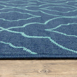 Oriental Weavers Meridian 7541B Moroccan/Global Trellis Polypropylene Indoor/Outdoor Area Rug Navy/ Blue 8'6" x 13' M7541B259396ST