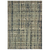 Oriental Weavers Montage 8020B Contemporary/Industrial Abstract Wool, Polyester Indoor Area Rug Blue/ Tan 9'10" x 12'10" M8020B300390ST