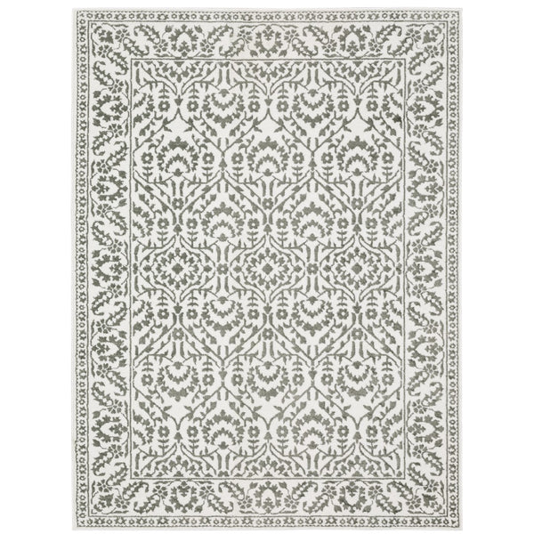 Oriental Weavers Montecito 2062H Traditional/Farmhouse Oriental Polyester Indoor Area Rug Grey/ White 9'10" x 12'10" M2062H300394ST