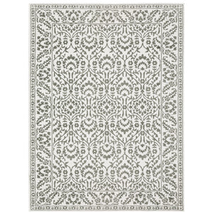 Oriental Weavers Montecito 2062H Traditional/Farmhouse Oriental Polyester Indoor Area Rug Grey/ White 9'10" x 12'10" M2062H300394ST