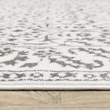 Oriental Weavers Montecito 2062H Traditional/Farmhouse Oriental Polyester Indoor Area Rug Grey/ White 9'10" x 12'10" M2062H300394ST