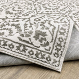 Oriental Weavers Montecito 2062H Traditional/Farmhouse Oriental Polyester Indoor Area Rug Grey/ White 9'10" x 12'10" M2062H300394ST