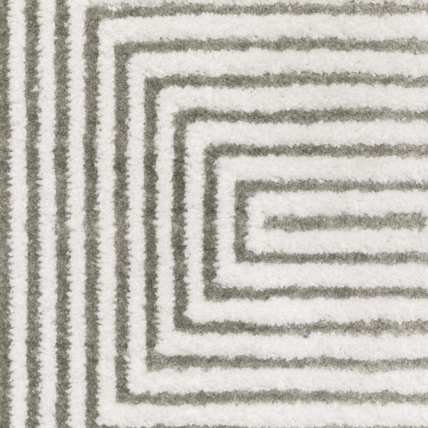 Oriental Weavers Montecito 8111W Contemporary/Industrial Diamond Polyester Indoor Area Rug Grey/ White 9'10" x 12'10" M8111W300394ST