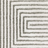 Oriental Weavers Montecito 8111W Contemporary/Industrial Diamond Polyester Indoor Area Rug Grey/ White 9'10" x 12'10" M8111W300394ST