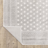 Oriental Weavers Montecito 094W8 Casual/Traditional Diamond Polyester Indoor Area Rug White/ Grey 9'10" x 12'10" M094W8300394ST