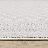 Oriental Weavers Montecito 094W8 Casual/Traditional Diamond Polyester Indoor Area Rug White/ Grey 9'10" x 12'10" M094W8300394ST