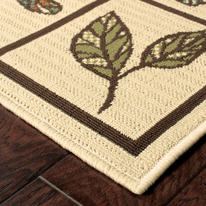 Oriental Weavers Montego 2266W Casual/Farmhouse Botanical Polypropylene Indoor/Outdoor Area Rug Ivory/ Brown 8'6" x 13' M2266W29396ST