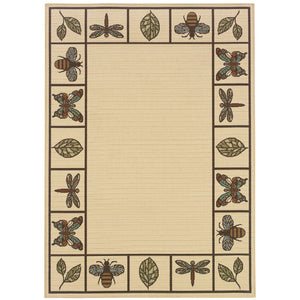 Oriental Weavers Montego 2266W Casual/Farmhouse Botanical Polypropylene Indoor/Outdoor Area Rug Ivory/ Brown 8'6" x 13' M2266W29396ST