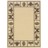 Oriental Weavers Montego 2266W Casual/Farmhouse Botanical Polypropylene Indoor/Outdoor Area Rug Ivory/ Brown 8'6" x 13' M2266W29396ST