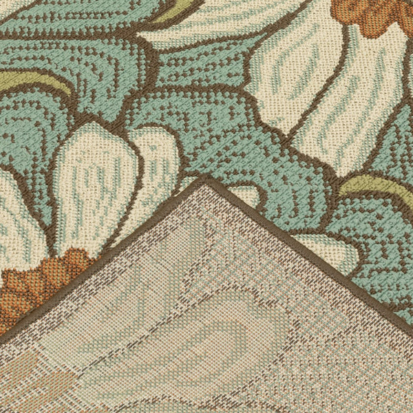 Oriental Weavers Montego 3444M Contemporary/Bohemian Floral Polypropylene Indoor/Outdoor Area Rug Blue/ Brown 8'6" x 13' M3444M259396ST