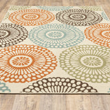 Oriental Weavers Montego 697J6 Casual/ Floral Polypropylene Indoor/Outdoor Area Rug Beige/ Blue 8'6" x 13' M697J6259396ST