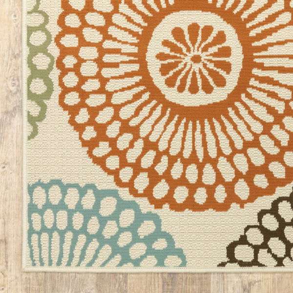 Oriental Weavers Montego 697J6 Casual/ Floral Polypropylene Indoor/Outdoor Area Rug Beige/ Blue 8'6" x 13' M697J6259396ST