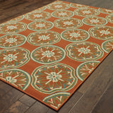 Oriental Weavers Montego 8323D Moroccan/Global Floral Polypropylene Indoor/Outdoor Area Rug Orange/ Ivory 8'6" x 13' M8323D259396ST